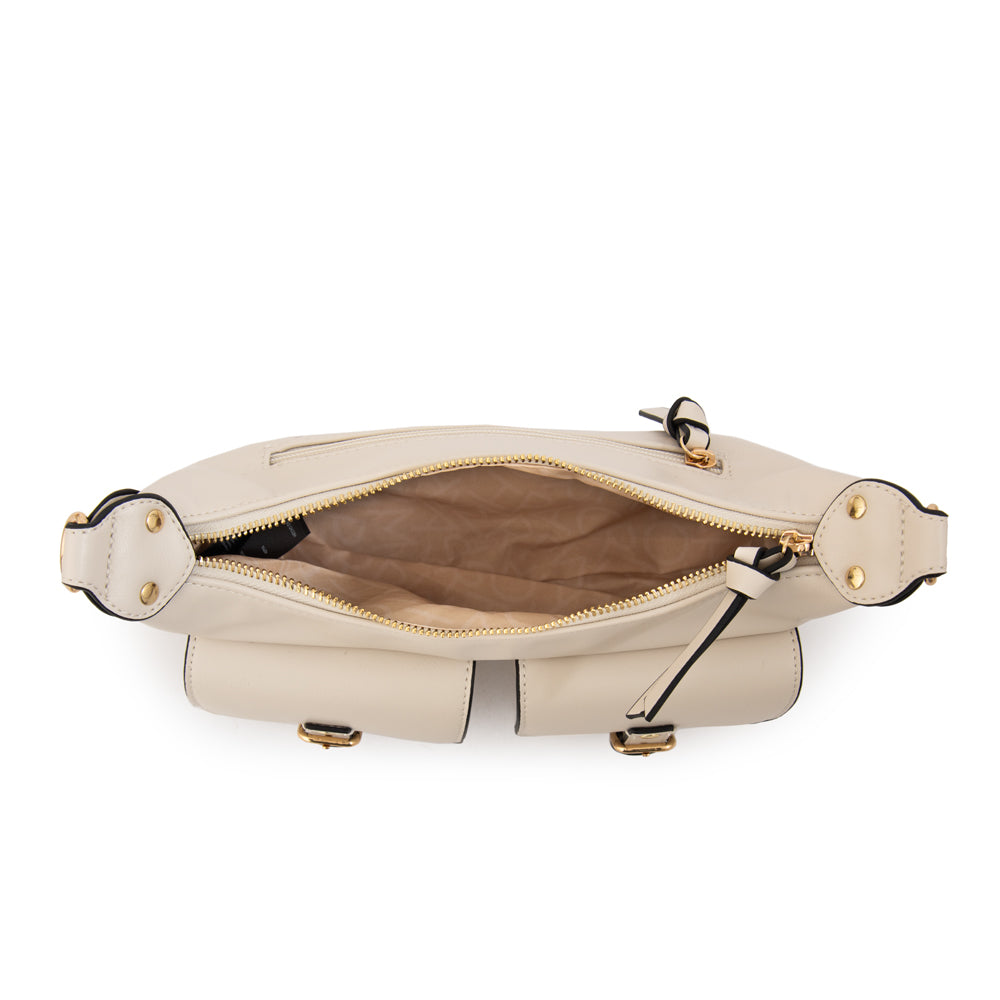 Cartera bandolera joely mediana blanco crudo