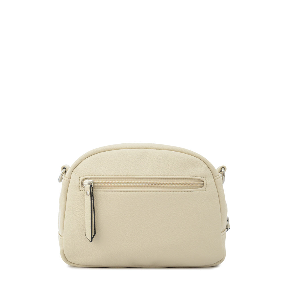 Cartera bandolera fany mediana blanco crudo