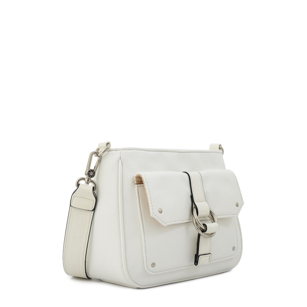 Cartera bandolera coralie pequeña blanco