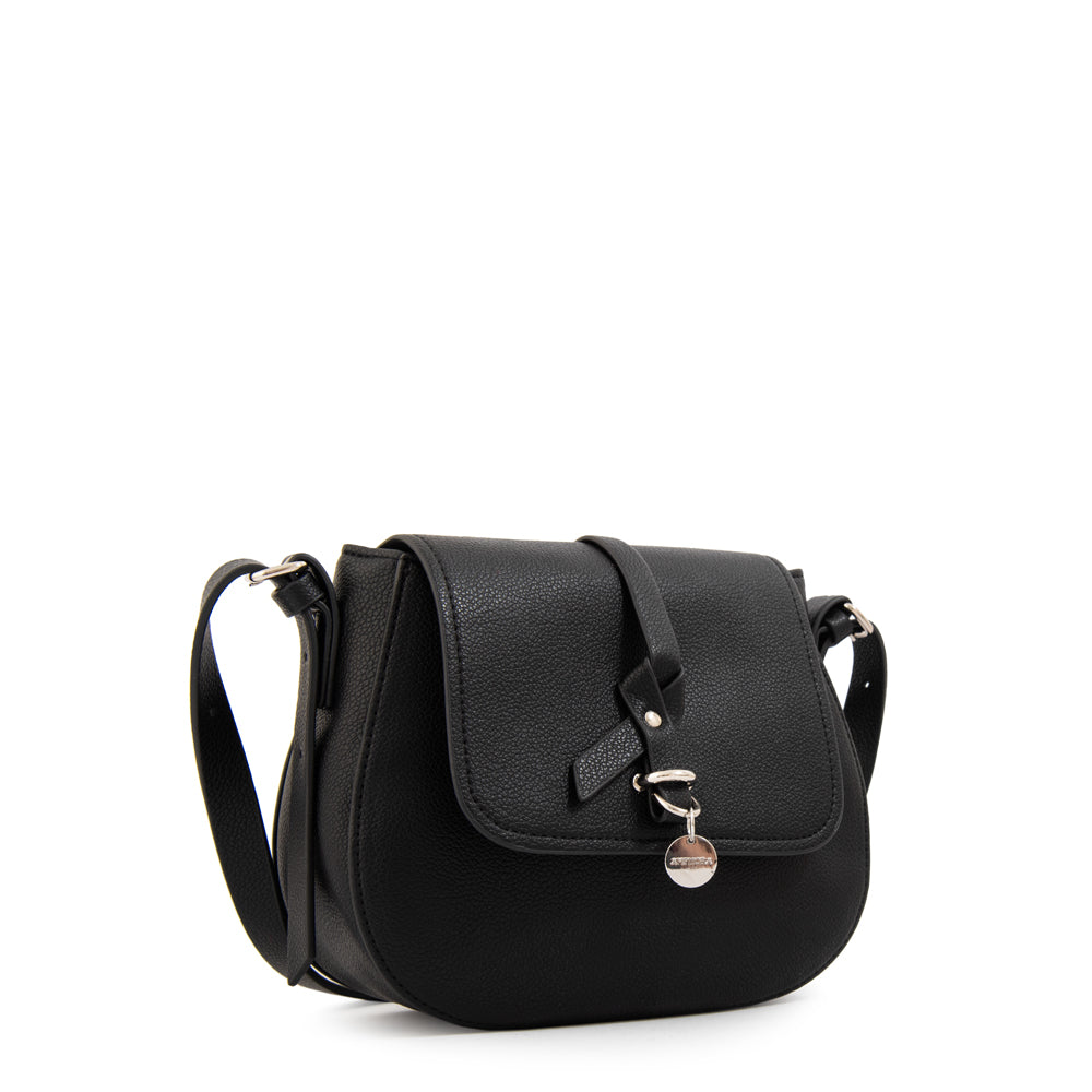 Cartera bandolera con tapa lesage pequeña negro