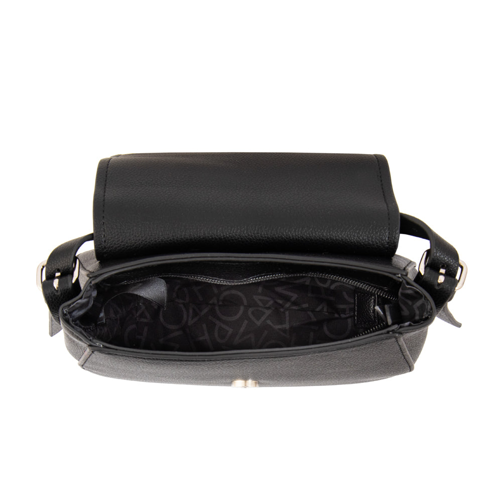 Cartera bandolera con tapa lesage pequeña negro