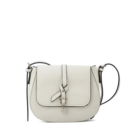 Cartera Bandolera con tapa lesage pequeña blanco