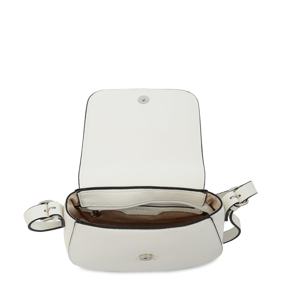 Cartera bandolera con tapa lesage pequeña blanco