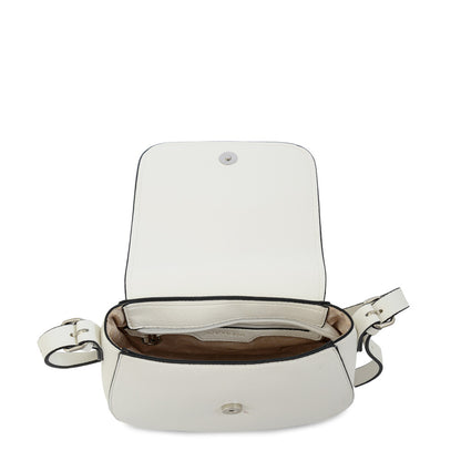 Cartera Bandolera con tapa lesage pequeña blanco