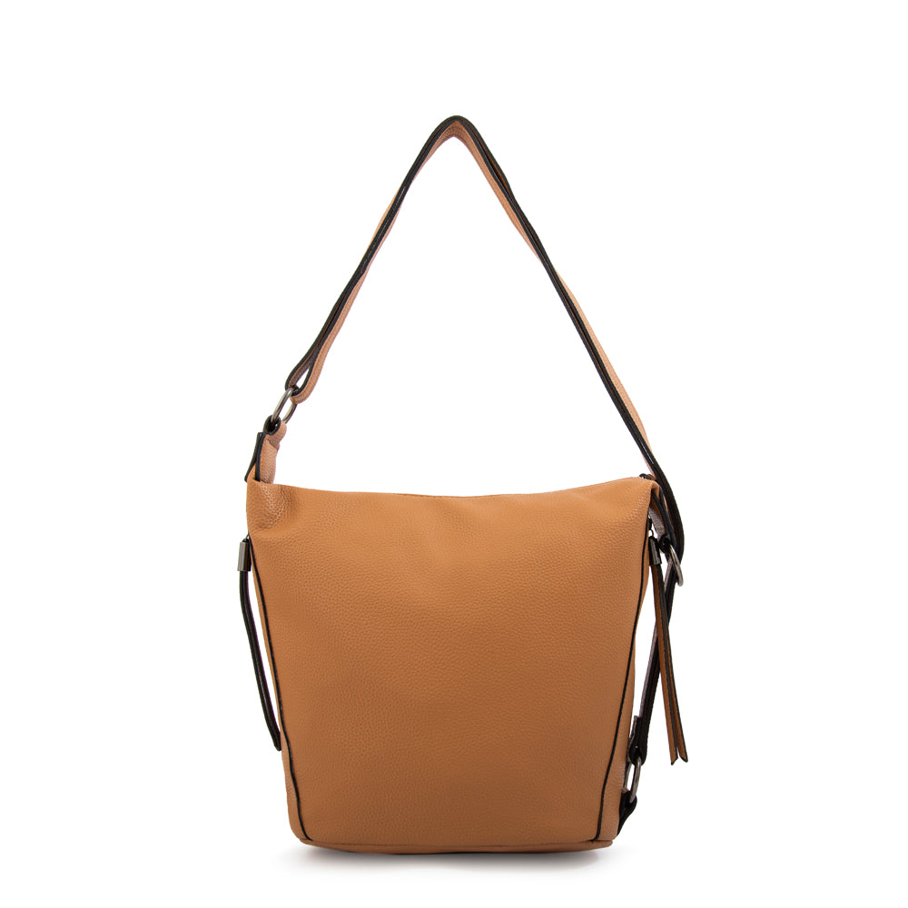 Cartera corte oval nilo mediana camel