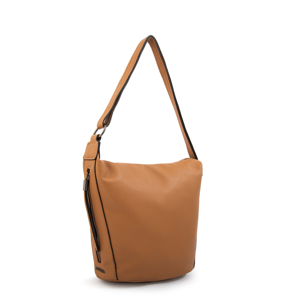 Cartera corte oval nilo mediana camel