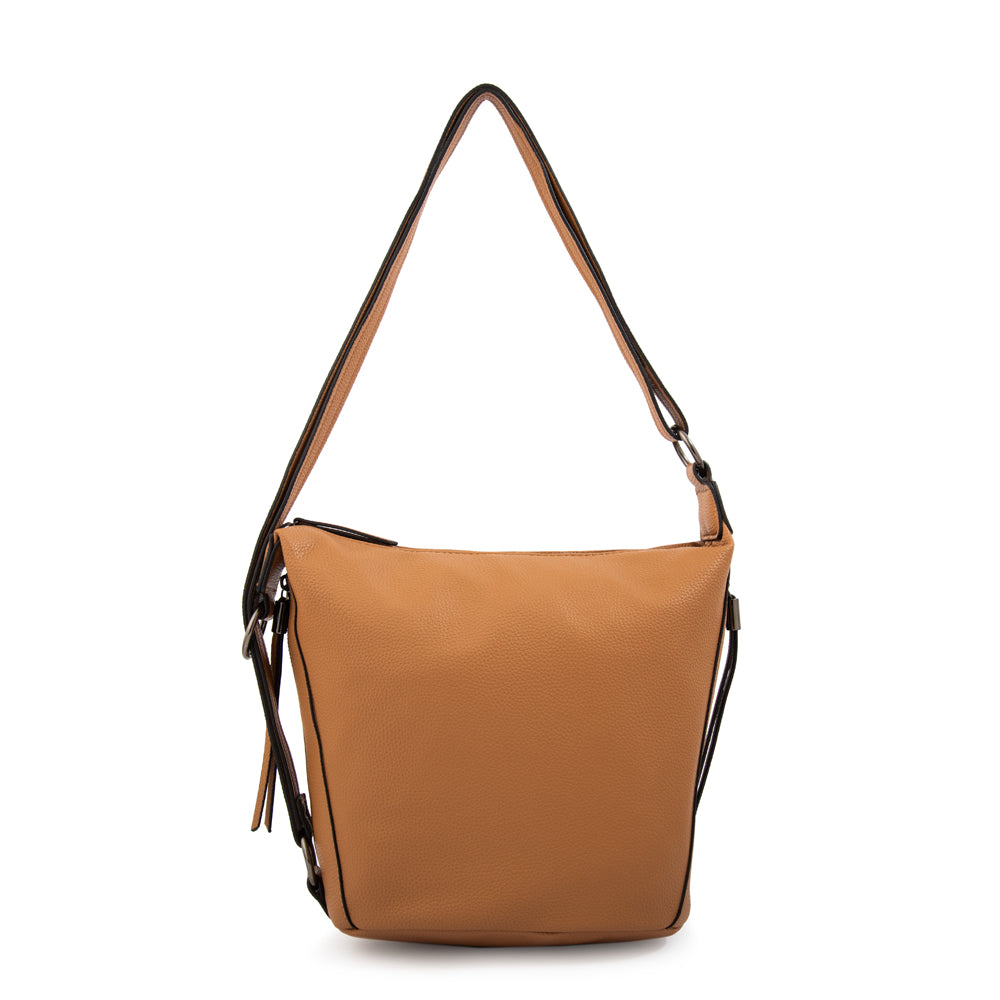 Cartera corte oval nilo mediana camel