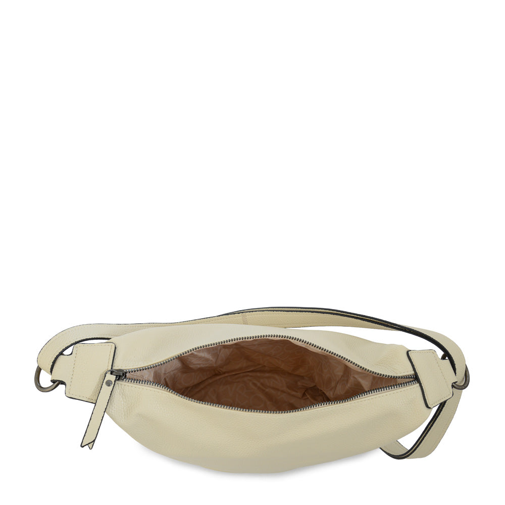 Cartera corte oval nilo mediana blanco crudo
