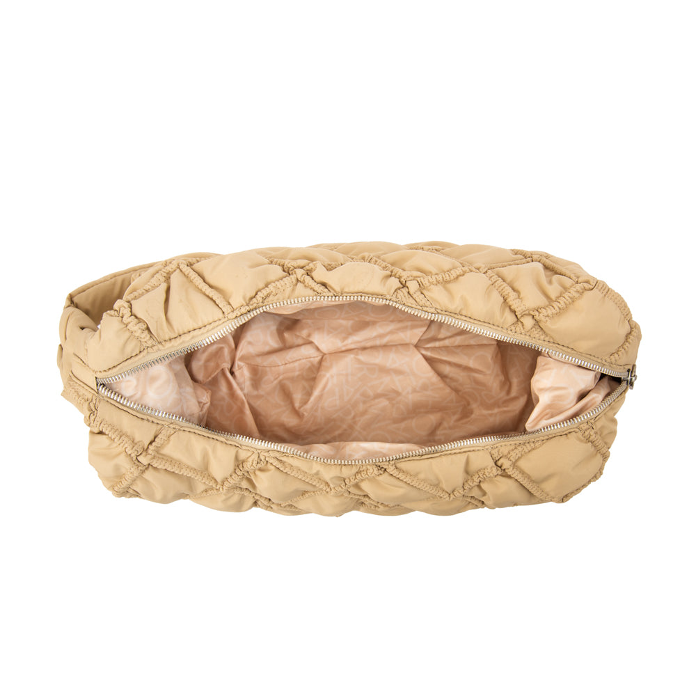 Cartera corte oval oval louisa grande beige