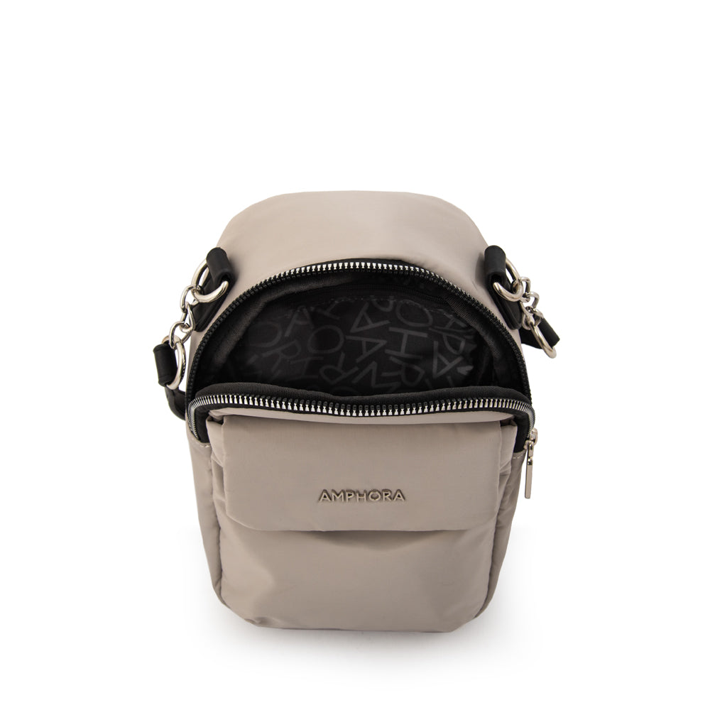 Mochila kansas pequeña gris claro