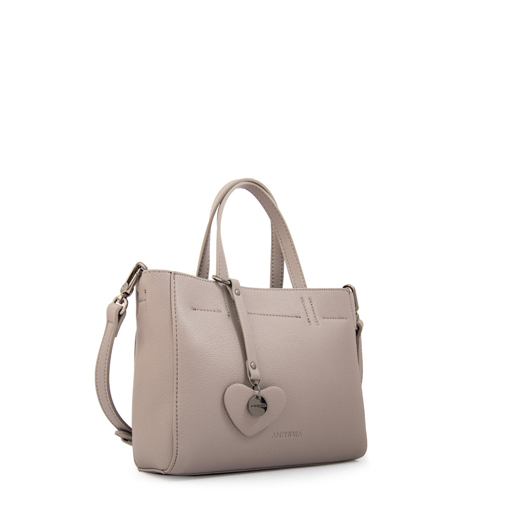 Cartera tote victoria pequeña gris