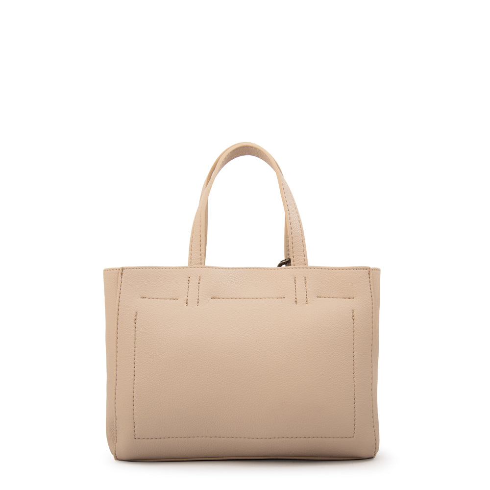 Cartera tote victoria pequeña beige