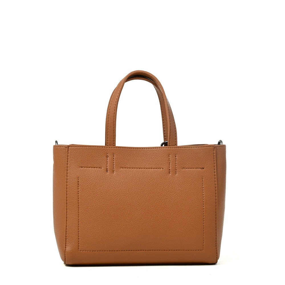 Cartera tote victoria pequeña camel