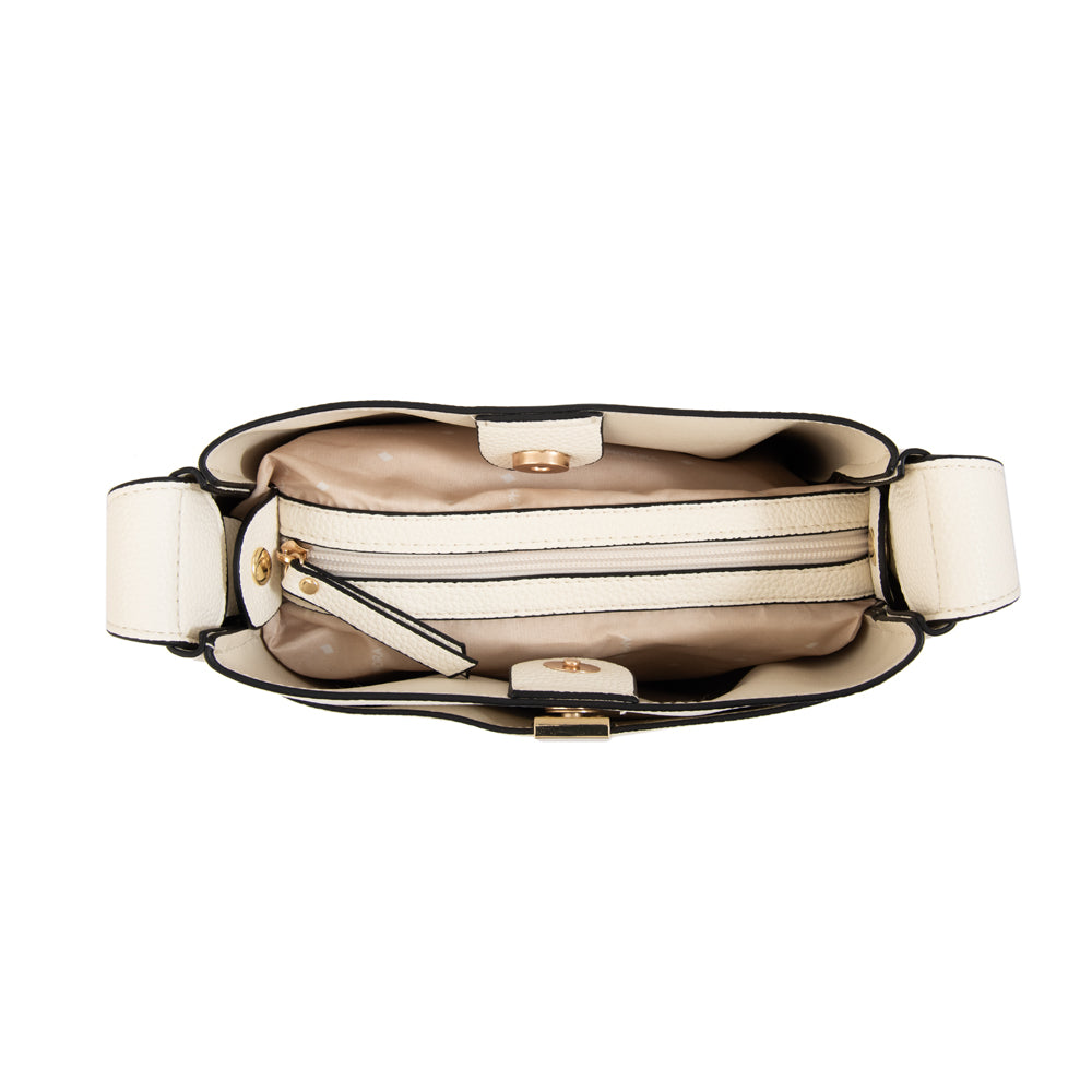 Cartera bandolera catalina pequeña blanco