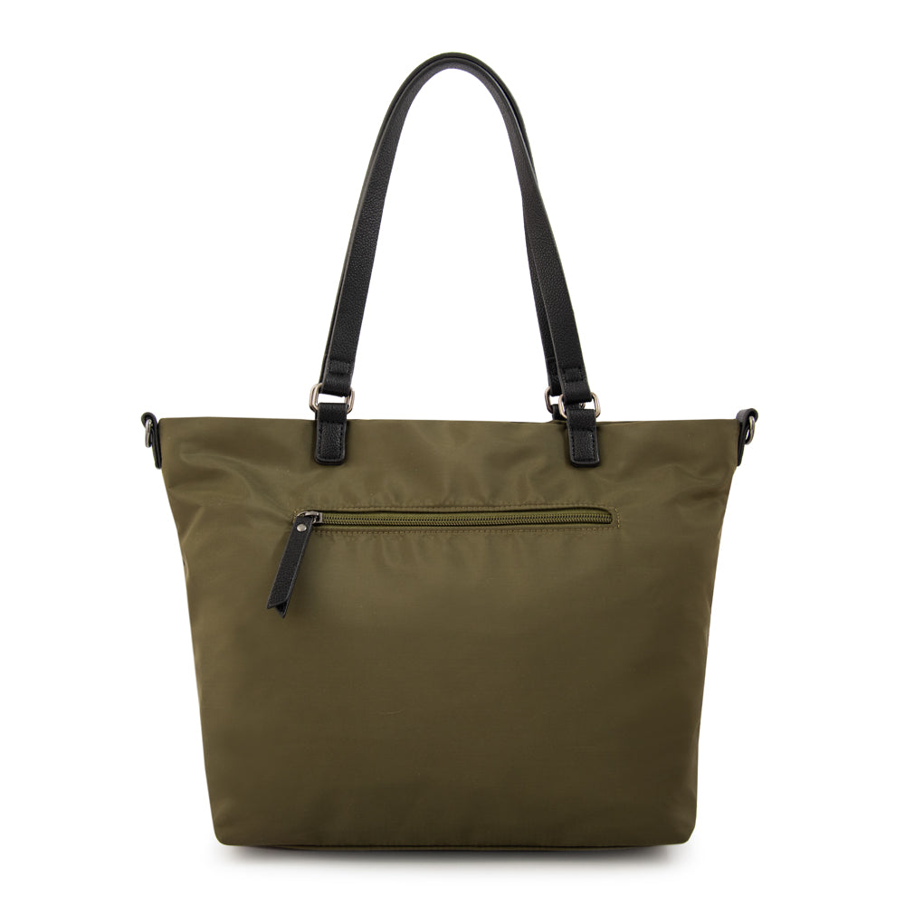 Cartera tote carolina grande verde oliva