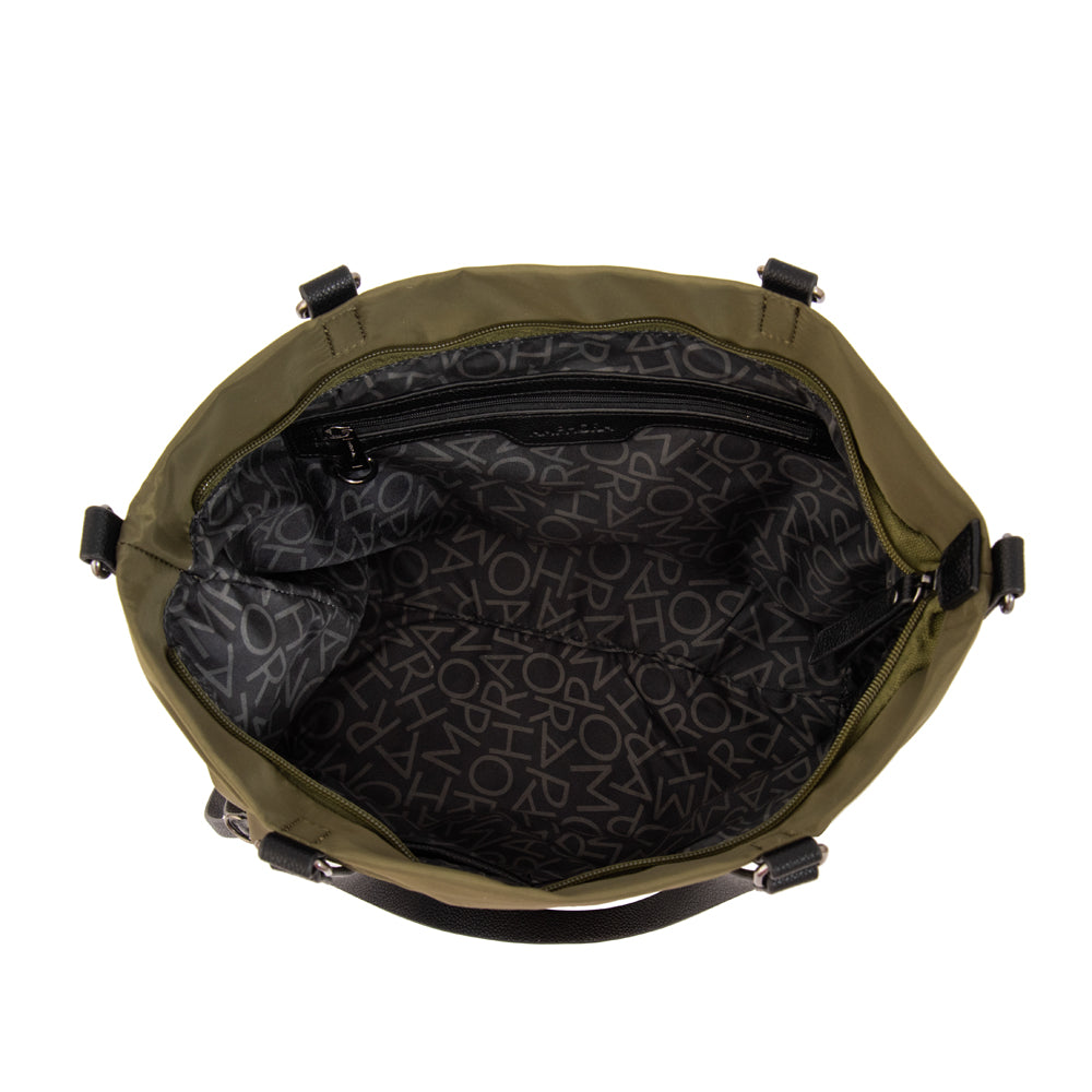 Cartera tote carolina grande verde oliva