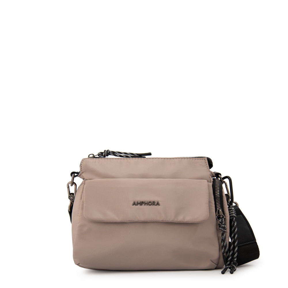 Cartera bandolera julia pequeña taupe