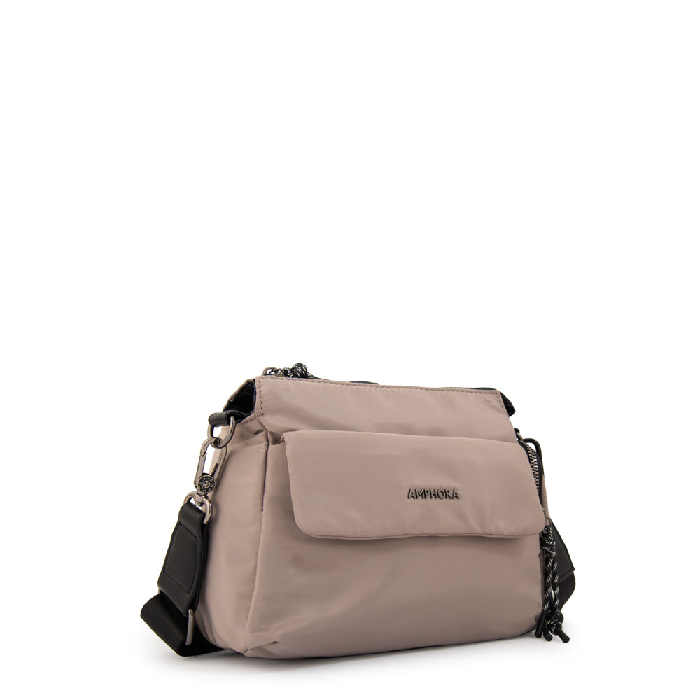 Cartera bandolera julia pequeña taupe