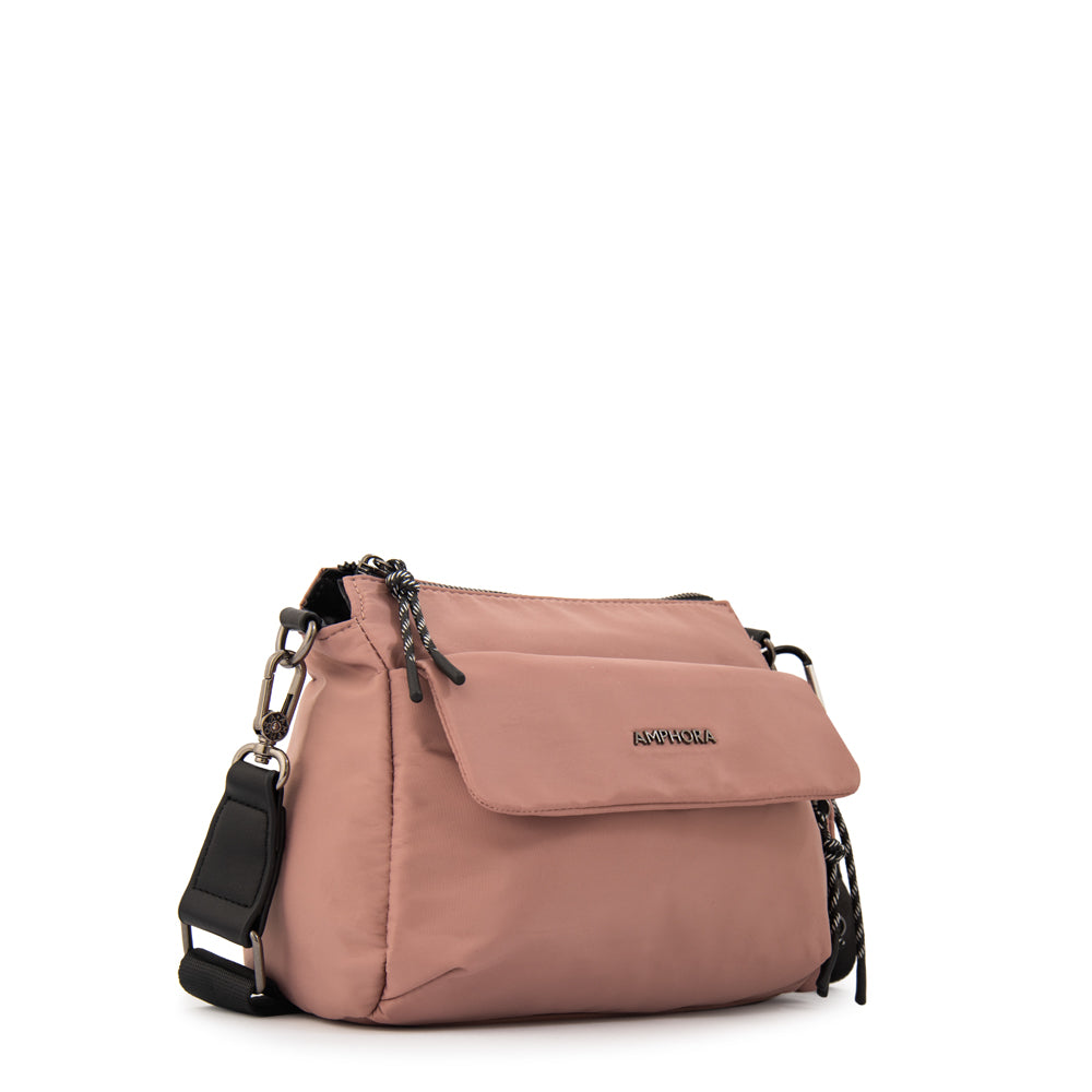 Cartera bandolera julia pequeña rosa viejo