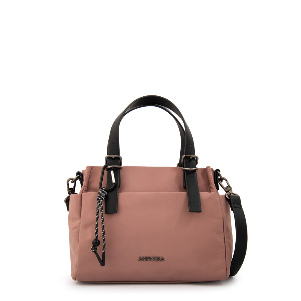 Cartera bandolera julia mediana rosa viejo