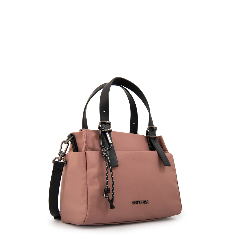 Cartera bandolera julia mediana rosa viejo