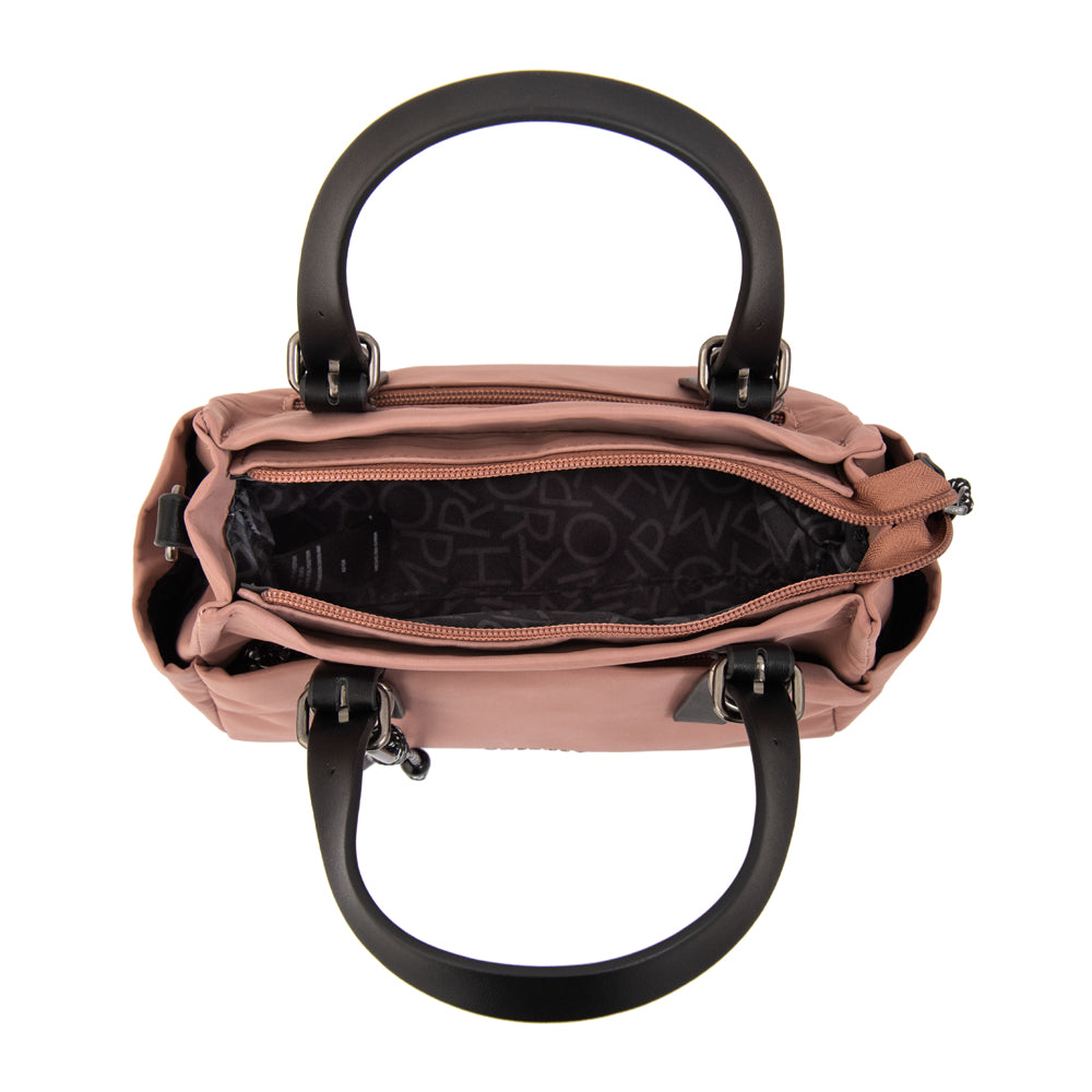 Cartera bandolera julia mediana rosa viejo