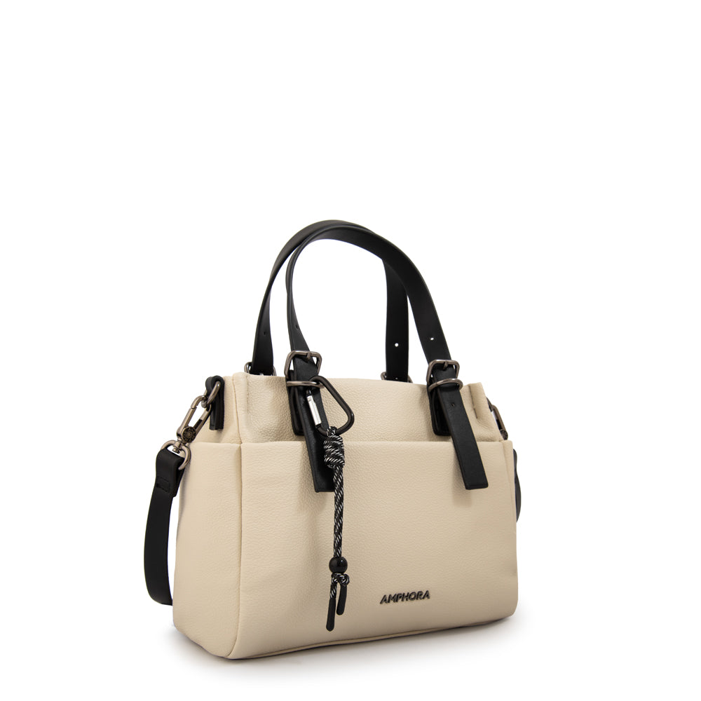 Cartera bandolera julia mediana blanco crudo