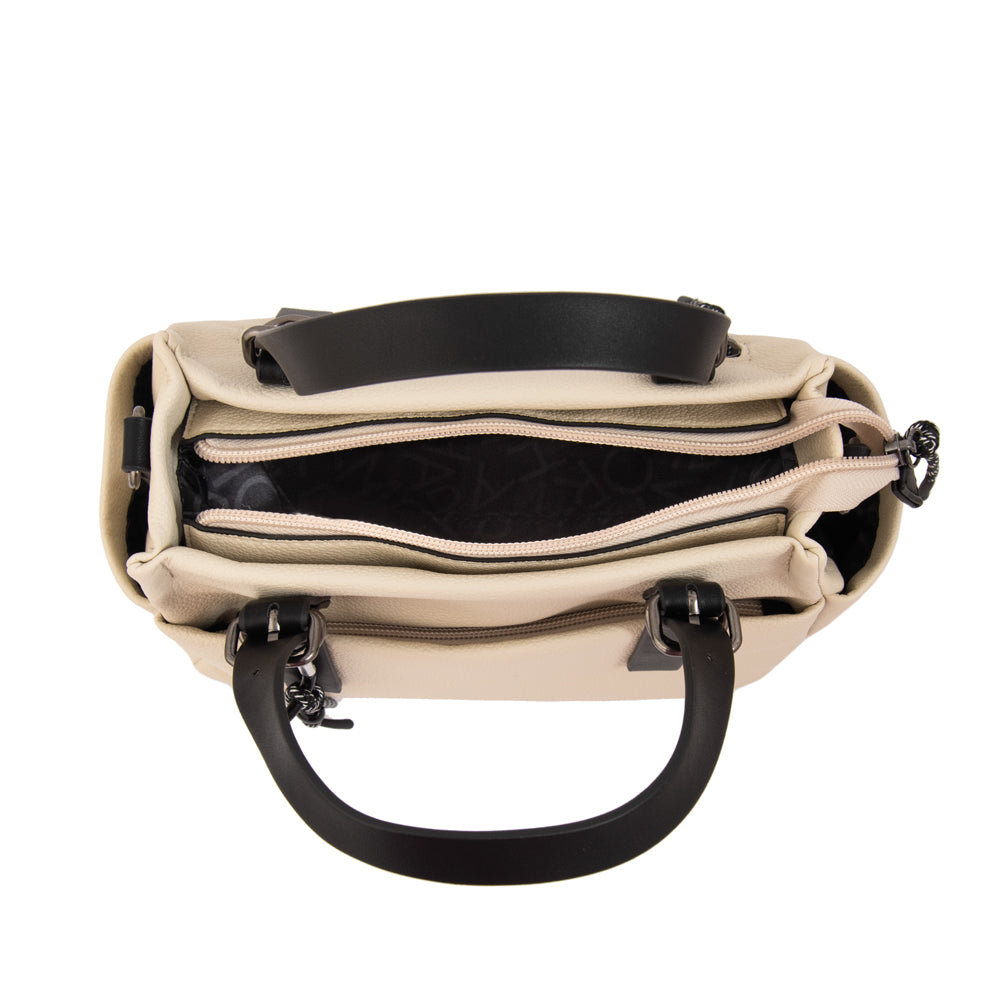 Cartera bandolera julia mediana blanco crudo