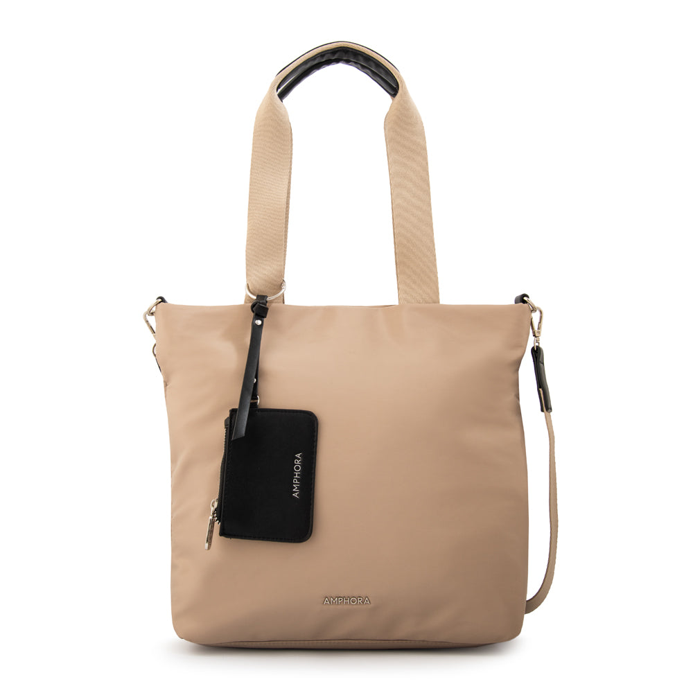 Cartera tote zoe mediana taupe