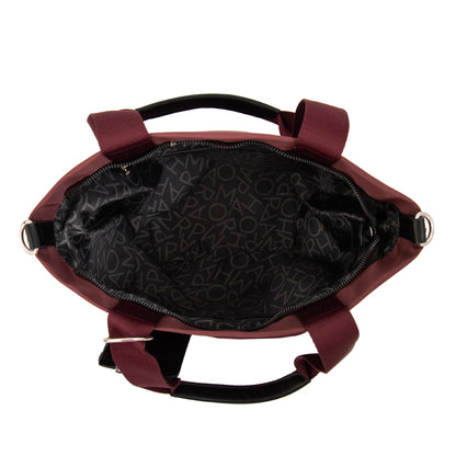 Cartera tote zoe mediana burdeo