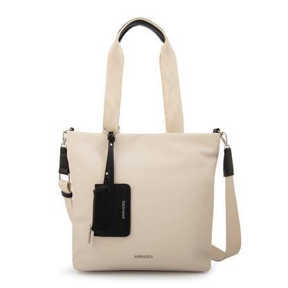 Cartera tote zoe mediana blanco crudo