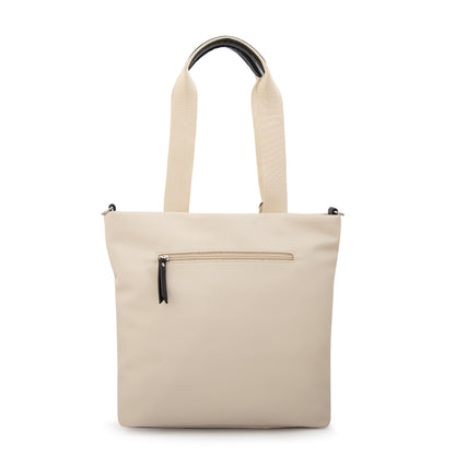 Cartera tote zoe mediana blanco crudo