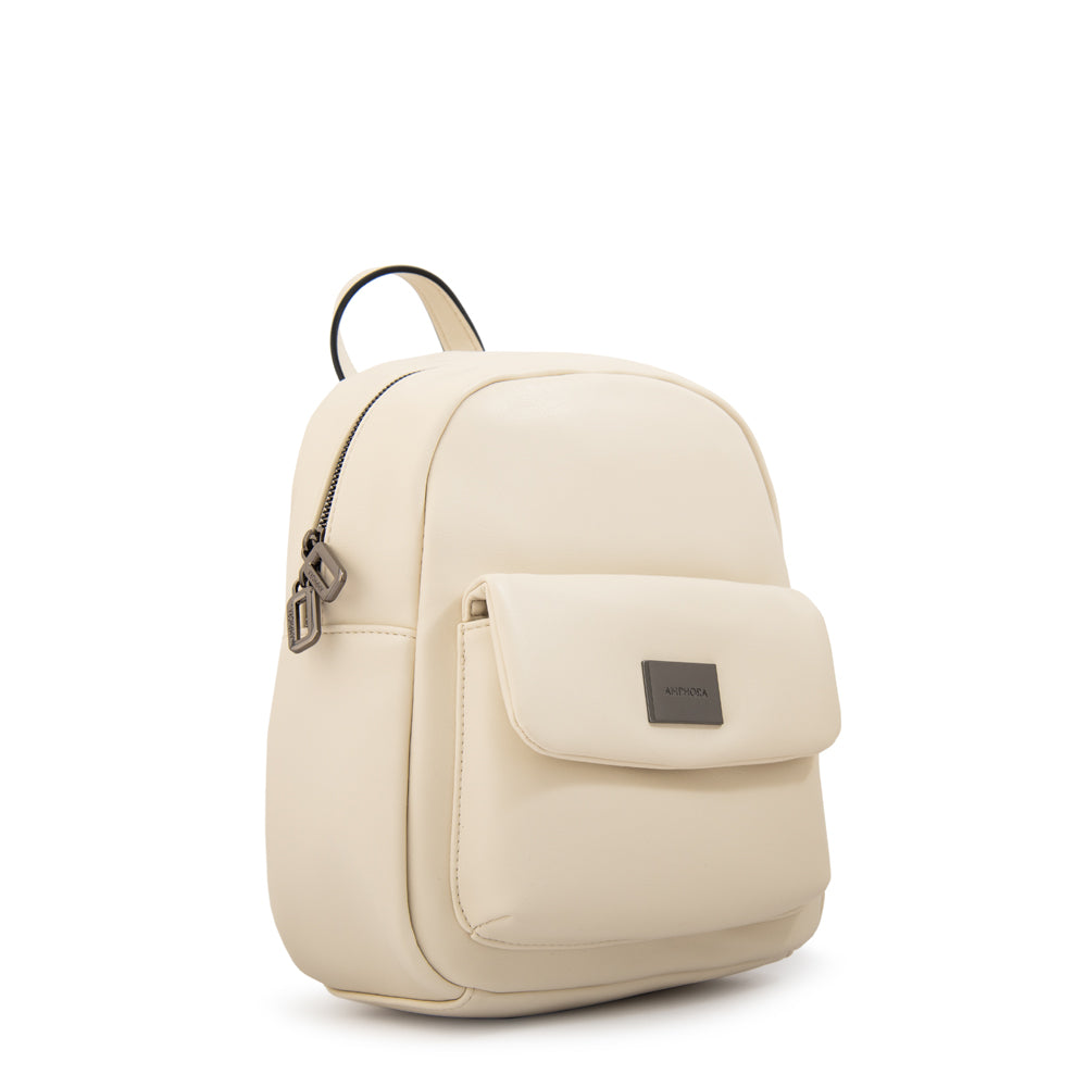 Mochila lara pequeña blanco crudo