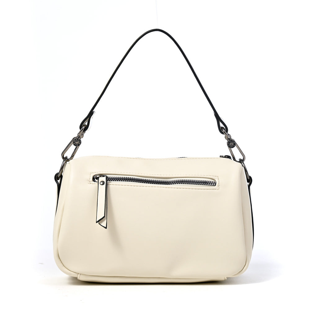 Cartera bandolera lara pequeña blanco crudo