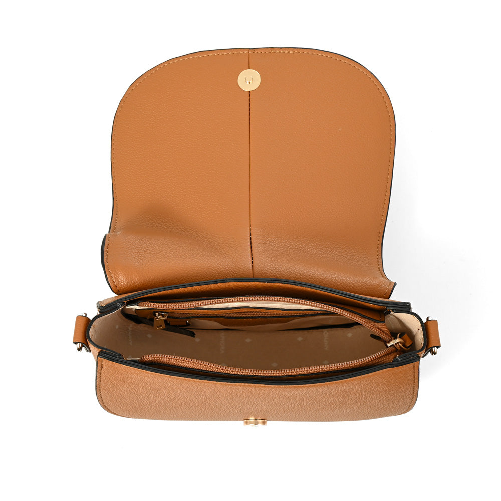 Cartera bandolera aria pequeña camel