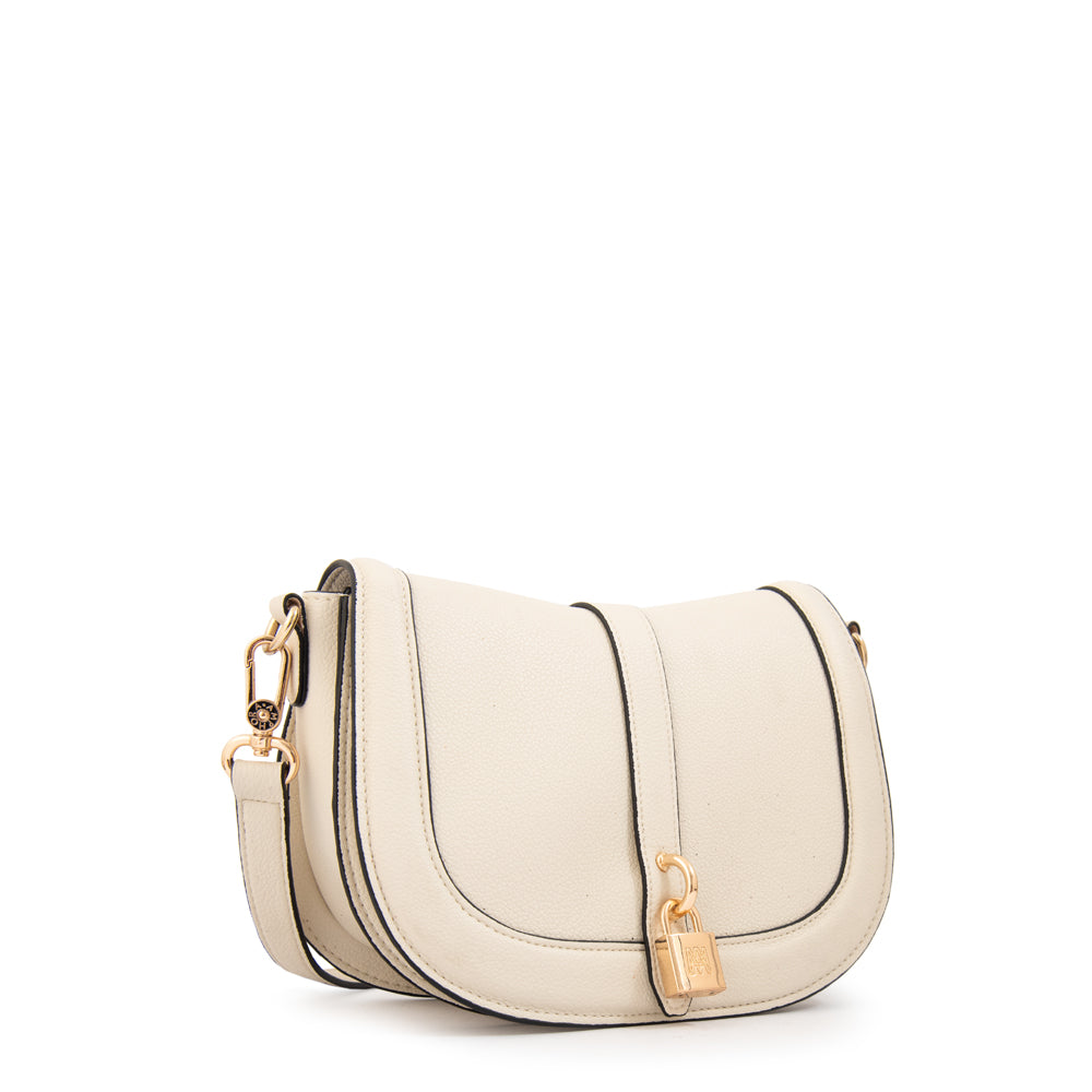 Cartera bandolera aria pequeña blanco crudo