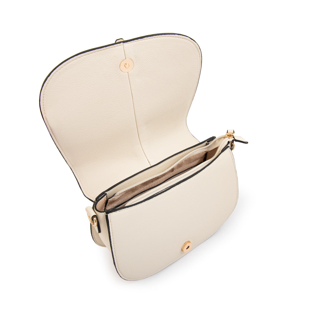Cartera bandolera aria pequeña blanco crudo