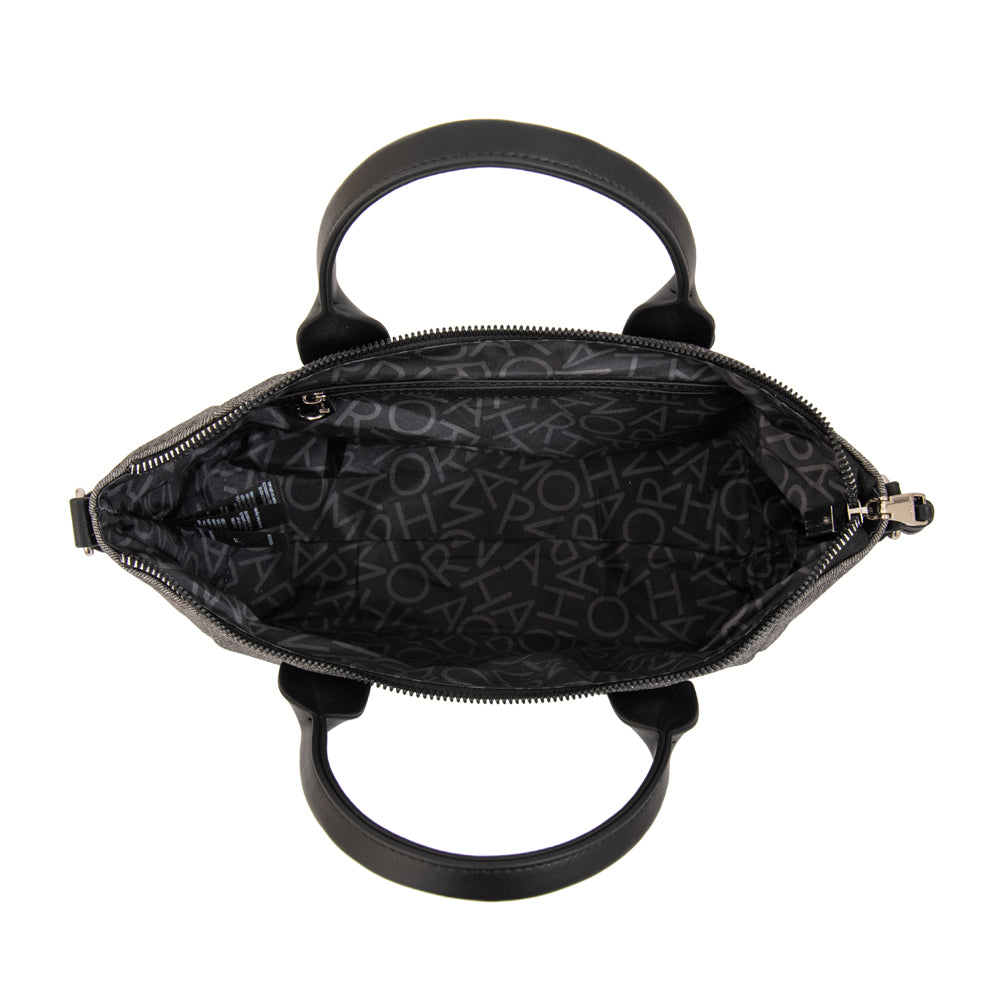 Cartera bandolera con asas emma mediana negro