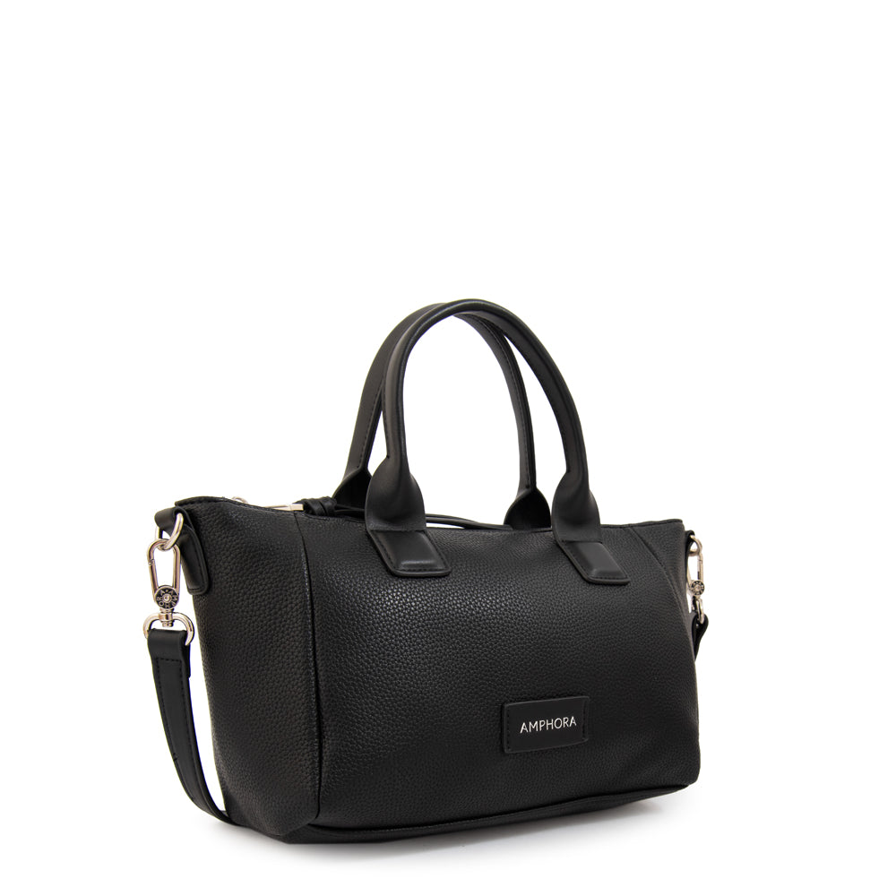 Cartera bandolera con asas emma mediana negro