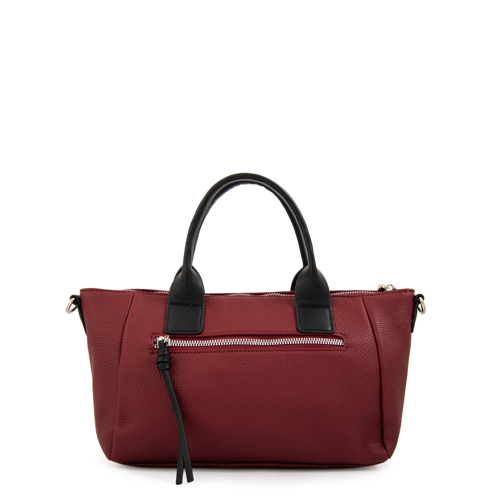 Cartera bandolera con asas emma mediana rojo oscuro