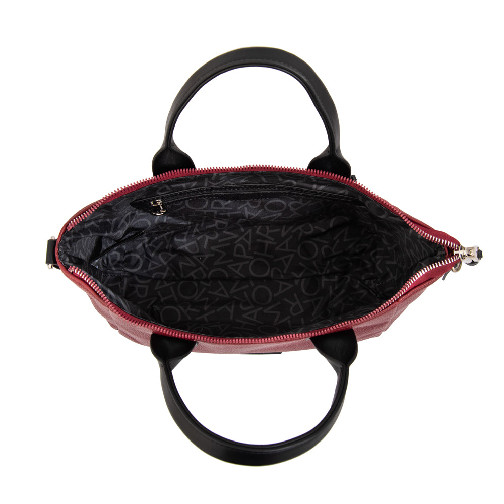 Cartera bandolera con asas emma mediana rojo oscuro
