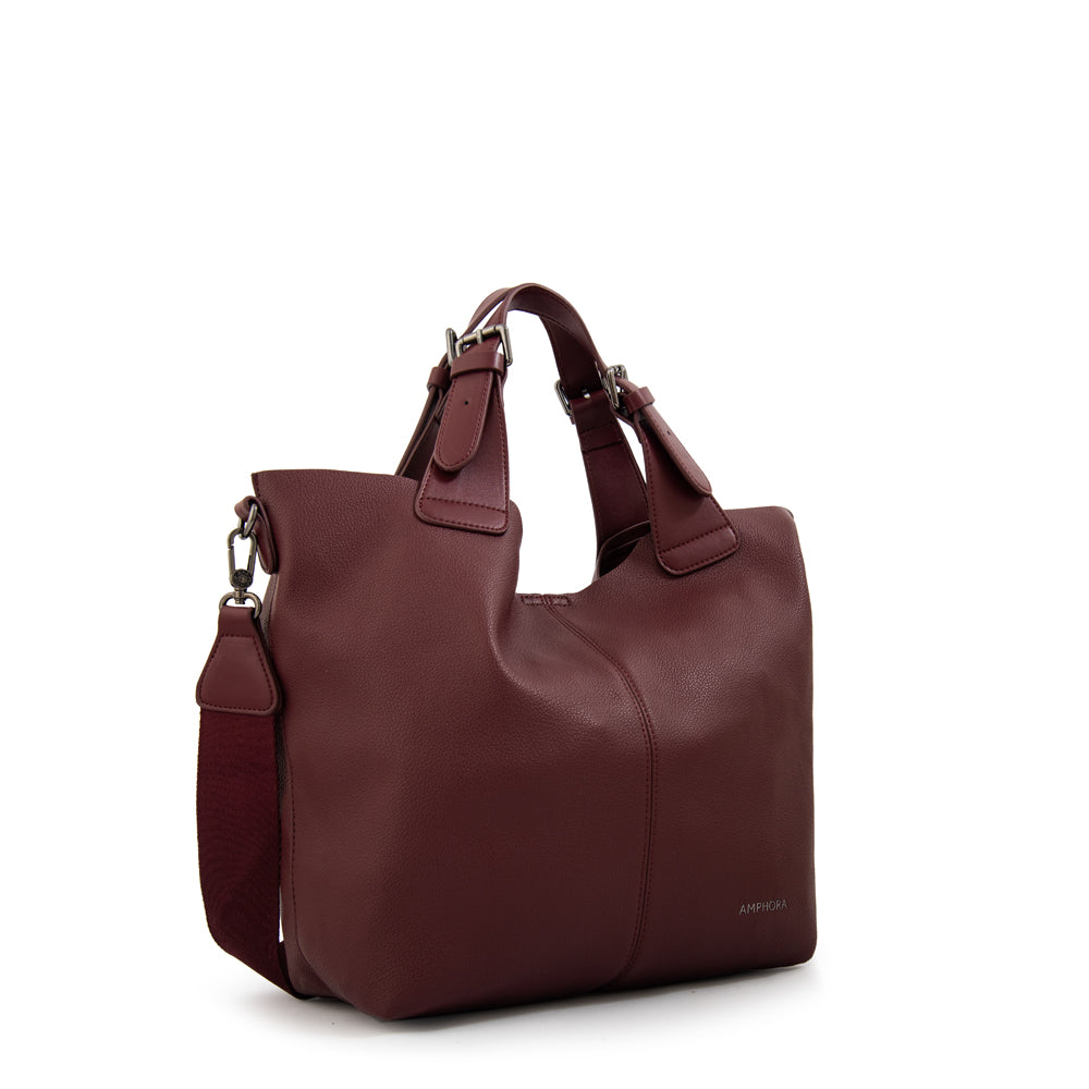 Cartera tote regina grande burdeo