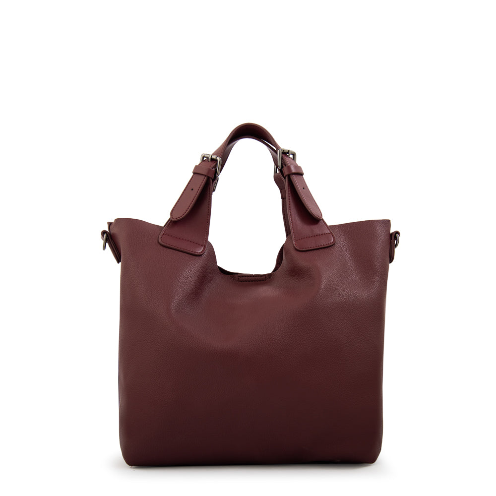 Cartera tote regina grande burdeo
