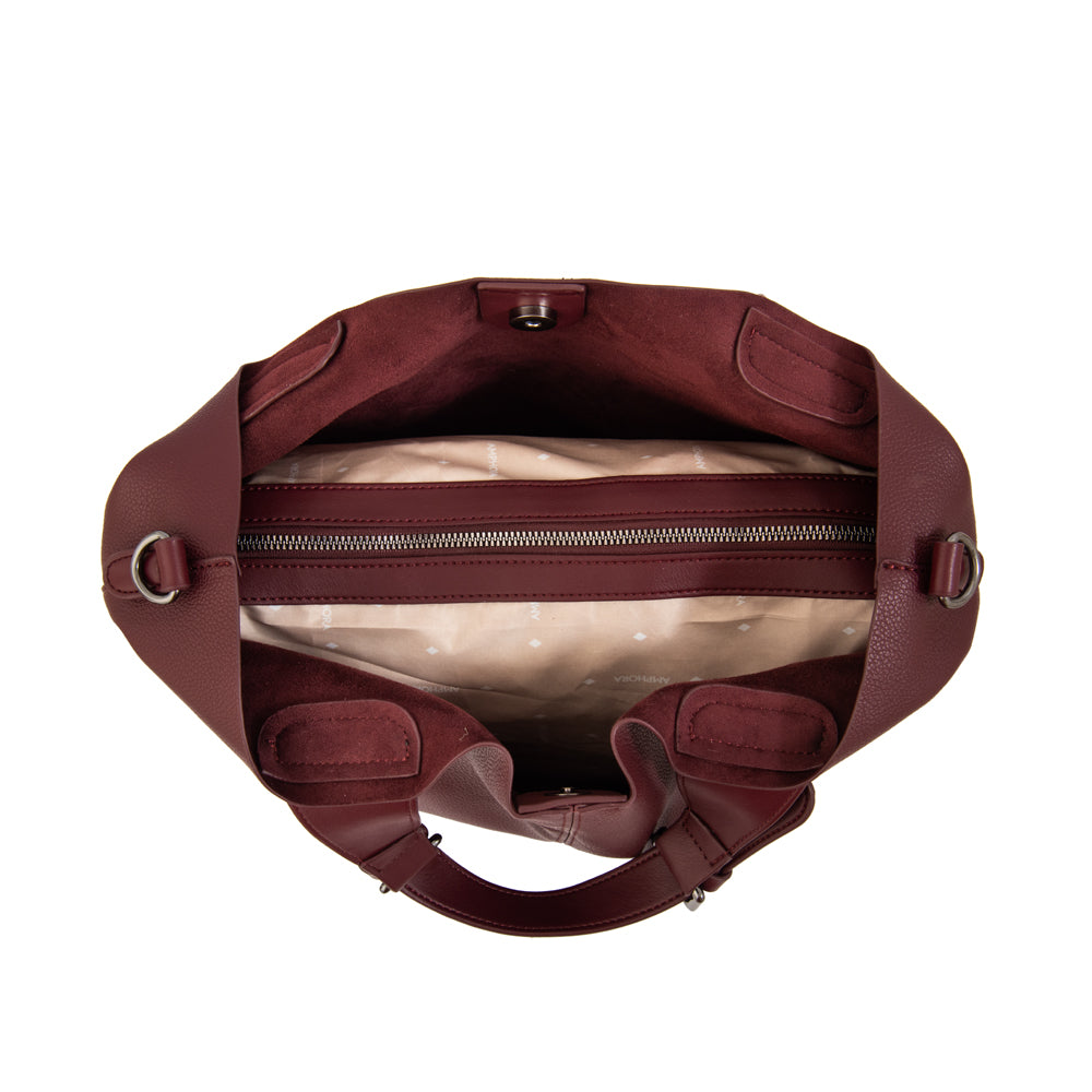 Cartera tote regina grande burdeo