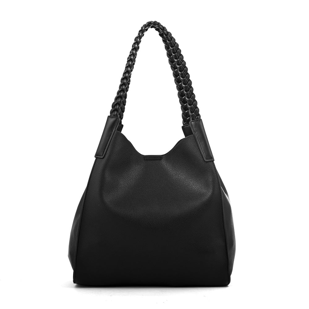 Cartera corte recto iris grande negro