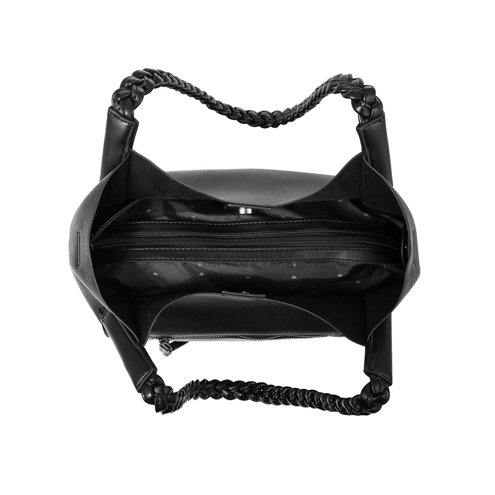 Cartera corte recto iris grande negro