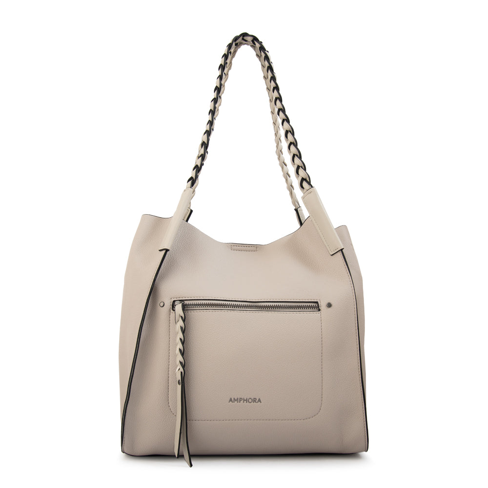 Cartera corte recto iris grande gris