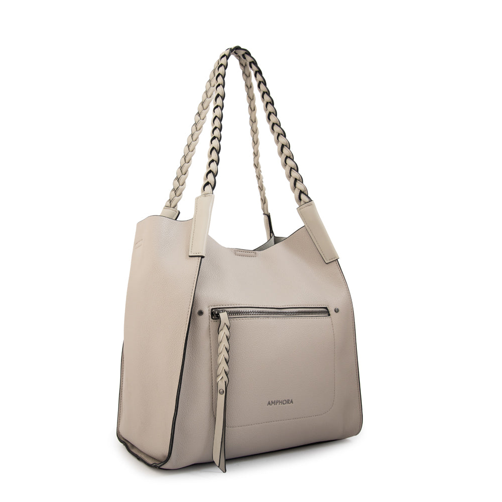 Cartera corte recto iris grande gris