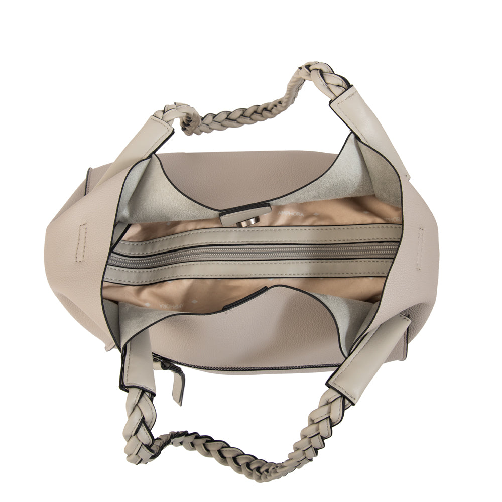 Cartera corte recto iris grande gris