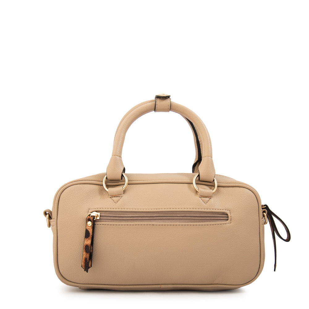 Cartera tote carlota grande beige oscuro